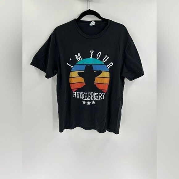 Doc Holliday's "I'm Your Huckleberry" T-Shirt Black Large - Picture 1 of 7